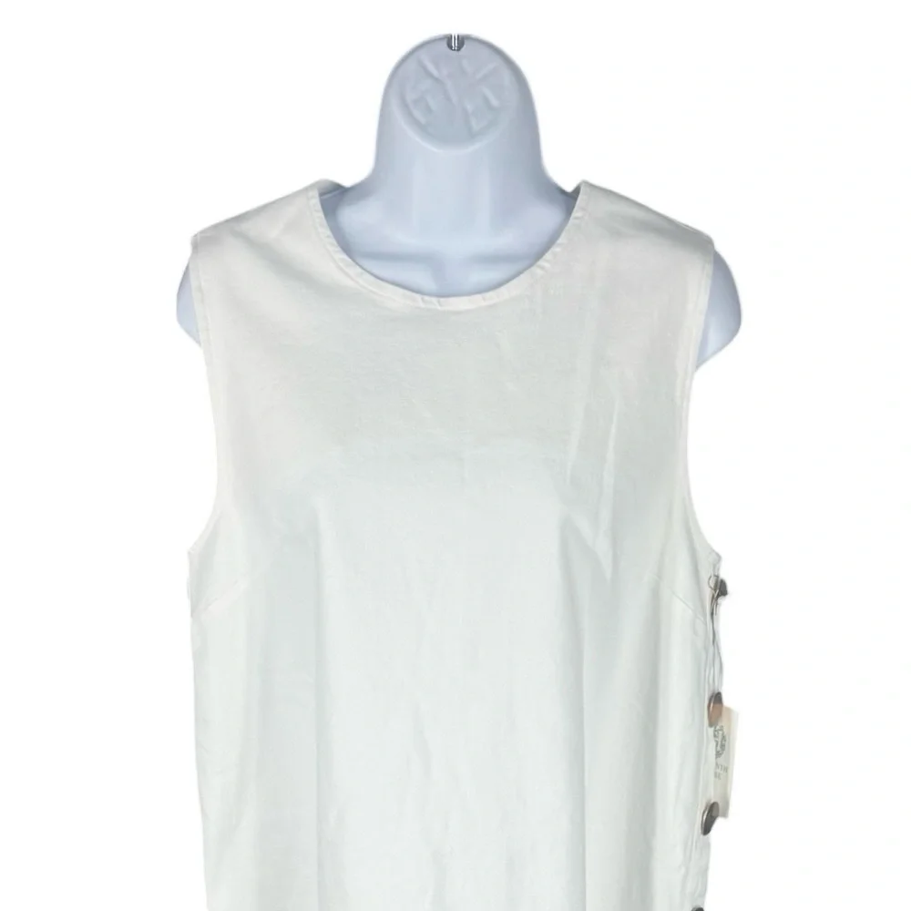 Tuckernuck Hyacinth House Bitsy Twill Mini Swing Dress White NWT Size L - Picture 4 of 12